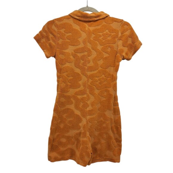 Jaded London Womens 4 Romper Toweling Playsuit Terry Cloth Orange Retro Party - Picture 5 of 10
